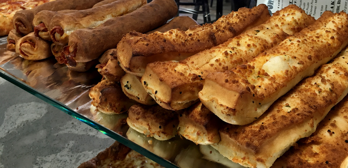 Bread sticks and pepperoni sticks